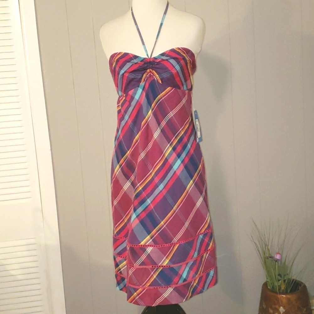 NWT Roxy Plaid Vintage Dress, Size S